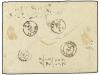 ✉ GRECIA. 1866. ROMA a ATENAS. 2 baj. y 8 baj. (5) (sellos y