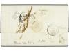 ✉ GRAN BRETAÑA. 1840. CANNEL ISLANDS. JERSEY a COGNAC. Fecha