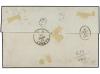 ✉ FRANCIA. 1865. MARSELLA a NAPOLES. 40 cts. naranja, mat. f