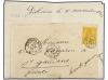 ✉ PORTUGAL. 1883. LISBOA a FRANCIA. Circulada con sello fran