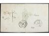 ✉ FRANCIA. 1853. LE HAVRE a VALOGNES. Fechador LE HAVRE/-BAT