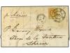 ✉ GIBRALTAR. 1861 (March 6). Mixed franking. Entire letter f