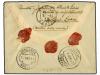 ✉ PORTUGAL. Af. 179. 1911. LEIRIA a FRANCIA. 100 reis bistre
