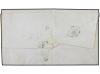 ✉ ESPAÑA. Ed. 40. 1856. JEREZ a PARÍS. 4 cuartos rojo circul