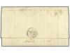 ✉ PERU. Yv. 13. 1871. LIMA a NEW YORK. 1 dinero verde y sell