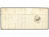 ✉ FRANCIA. Yv. 4. 1851. PARÍS a ORLEANS. 25 cts. azul esquin