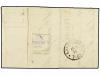 ✉ FRANCIA. 1879. REIMS a LUXEMBURGO. 25 cts. negro s. rojo (
