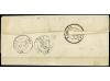 ✉ FRANCIA. Yv. 14O. 1858. VILLERSEXEL a DOUBS. 20 cts. azul 