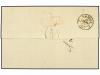 ✉ TUNEZ. Yv. 23. 1866. TUNIS a MARSELLA. 40 cts. naranja, ma