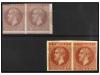 (*) RUMANIA. 1872. 15 b. redbrown, imperforate pair PRINTED