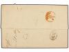 ✉ RUMANIA. 1874. BRAILA to NAPOLI (Italy). 50 bani rose, arr