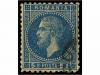 ° RUMANIA. 1876. 5 bani blue ERROR OF COLOUR. Rare used. 550