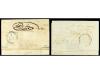 ✉ CUBA. 1847-52. 2 cartas con fechadores HABANA/ISLA DE CUBA