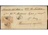 ✉ ESPAÑA. Ed. 96 (6). 1868. RIBADEO a BUENOS AIRES. 50 mils.