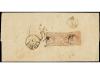 ✉ ESPAÑA. Ed. 96 (6). 1868. RIBADEO a BUENOS AIRES. 50 mils.