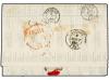 ✉ ESPAÑA: PREFILATELIA. 1850. MADRID a MONOPOLI (Dos Sicilia