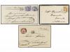 ✉ BELGICA. 1871-77. SIX covers to GREAT BRITAIN with 25 cts.