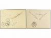 ✉ BELGICA. 1895-99. TWO registered covers to DENMARK. 10+20+