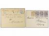 ✉ BELGICA. 1893-1907. FIVE covers and cards to SPAIN with di
