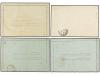 ✉ BELGICA. 1893. FOUR Postal Stationery to GREAT BRITAIN wit