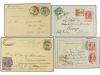 ✉ BELGICA. 1885-1912. TEN covers and cards to USA with diver