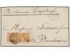 ✉ MAURICIO. 1877. MAURITIUS to FRANCE. Envelope franked with