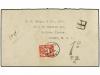 ✉ MALAYA. 1936. PENANG to LONDON. Envelope franked with thre