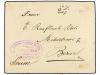 ✉ IRAN. 1906. TEHERAN to SWITZERLAND. 1 ch. violet (2), 2 ch