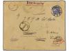 ✉ IRAN. 1922. POSNECK (Germany) to CHIRAZ. Envelope franked 