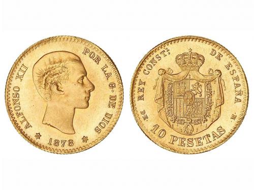 REACUÑACIONES OFICIALES. 10 Pesetas. 1878 (*19-62). D.E.-M. 