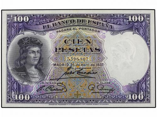 GUERRA CIVIL, ZONA REPUBLICANA. Lote de 2 billetes 100 Peset