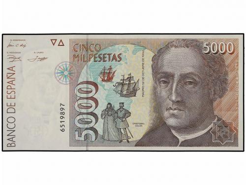 ESTADO ESPAÑOL. Lote 2 billetes 5.000 Pesetas. 12 Octubre 19