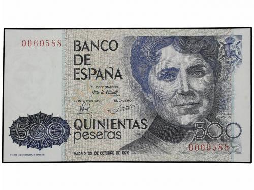 JUAN CARLOS I. Lote 4 billetes 500 Pesetas. 23 Octubre 1979.