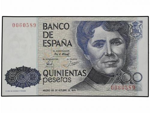 JUAN CARLOS I. Lote 4 billetes 500 Pesetas. 23 Octubre 1979.