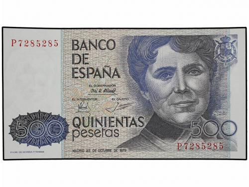 JUAN CARLOS I. Lote 4 billetes 500 Pesetas. 23 Octubre 1979.