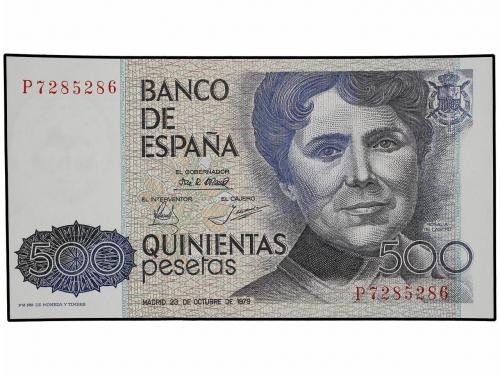 JUAN CARLOS I. Lote 4 billetes 500 Pesetas. 23 Octubre 1979.