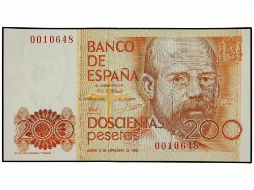 JUAN CARLOS I. Lote 2 billetes 200 Pesetas. 16 Septiembre 19