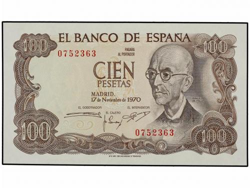 ESTADO ESPAÑOL. Lote 2 billetes 100 Pesetas. 17 Noviembre 19