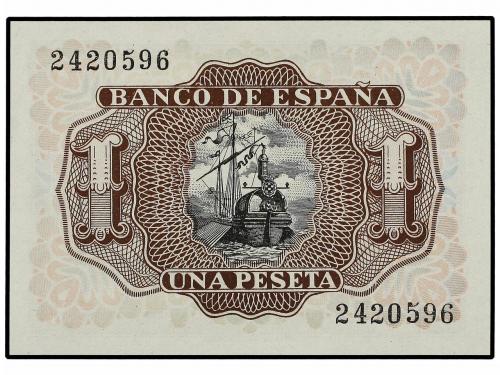 ESTADO ESPAÑOL. Lote 2 billetes 1 Peseta. 22 Julio 1953. Mar