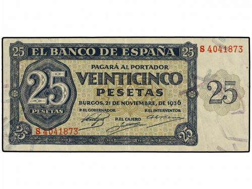 ESTADO ESPAÑOL. Lote 2 billetes 25 Pesetas. 21 Noviembre 193