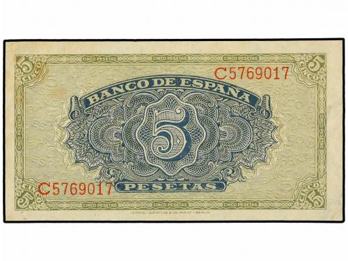 ESTADO ESPAÑOL. Lote 2 billetes 5 Pesetas. 4 Septiembre 1940