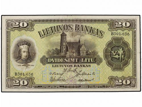 BILLETES EXTRANJEROS. 20 Litu. 1930. LITUANIA. Duque Vytanta