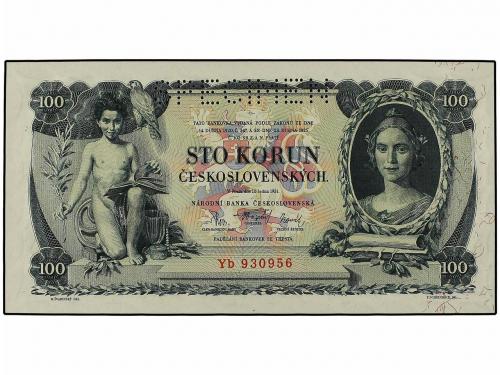 BILLETES EXTRANJEROS. 100 Coronas. 1931. CHECOSLOVAQUIA. Per
