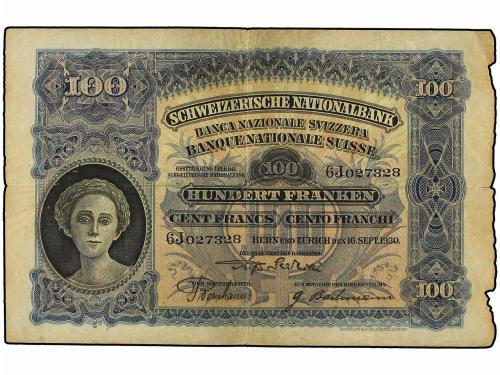 BILLETES EXTRANJEROS. Lote 5 billetes 100 Francos. 1920, 192