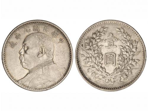 CHINA. 1 Dólar (Yuan). Año 9 (1920). Yuan Shih-kai. 26,70 gr