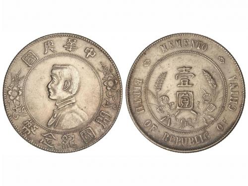 CHINA. 1 Dólar (Yuan). S/F (1927). Sun Yat-Sen. 26,53 grs. A