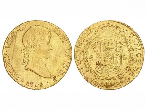 FERNANDO VII. 8 Escudos. 1814. LIMA. J.P. 26,96 grs. (Rayas 