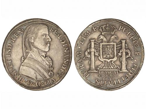 FERNANDO VII. Medalla Proclamación. 13 Octubre 1808. LIMA. 2