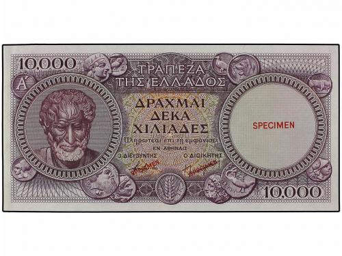 BILLETES EXTRANJEROS. 10.000 Dracmas. (1946). GRECIA. Aristó