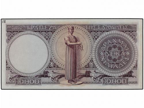 BILLETES EXTRANJEROS. 10.000 Dracmas. (1946). GRECIA. Aristó